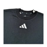 Adidas T-Shirt Girocollo Tinta Unita con Logo per Bambino JC9776 NERO Adidas 