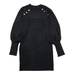 FUN & FUN abito girocollo tinta unita con applicazioni Nero per Bambina FCJDR00088 NERO FUN & FUN 