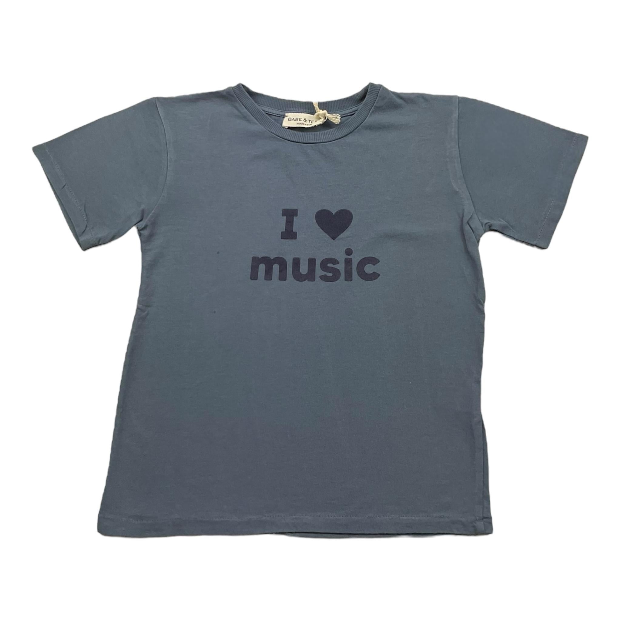 Babe & Tess T-Shirt Girocollo Tinta Unita con Stampa per Bambina 21518156 BLU BABE & TESS 