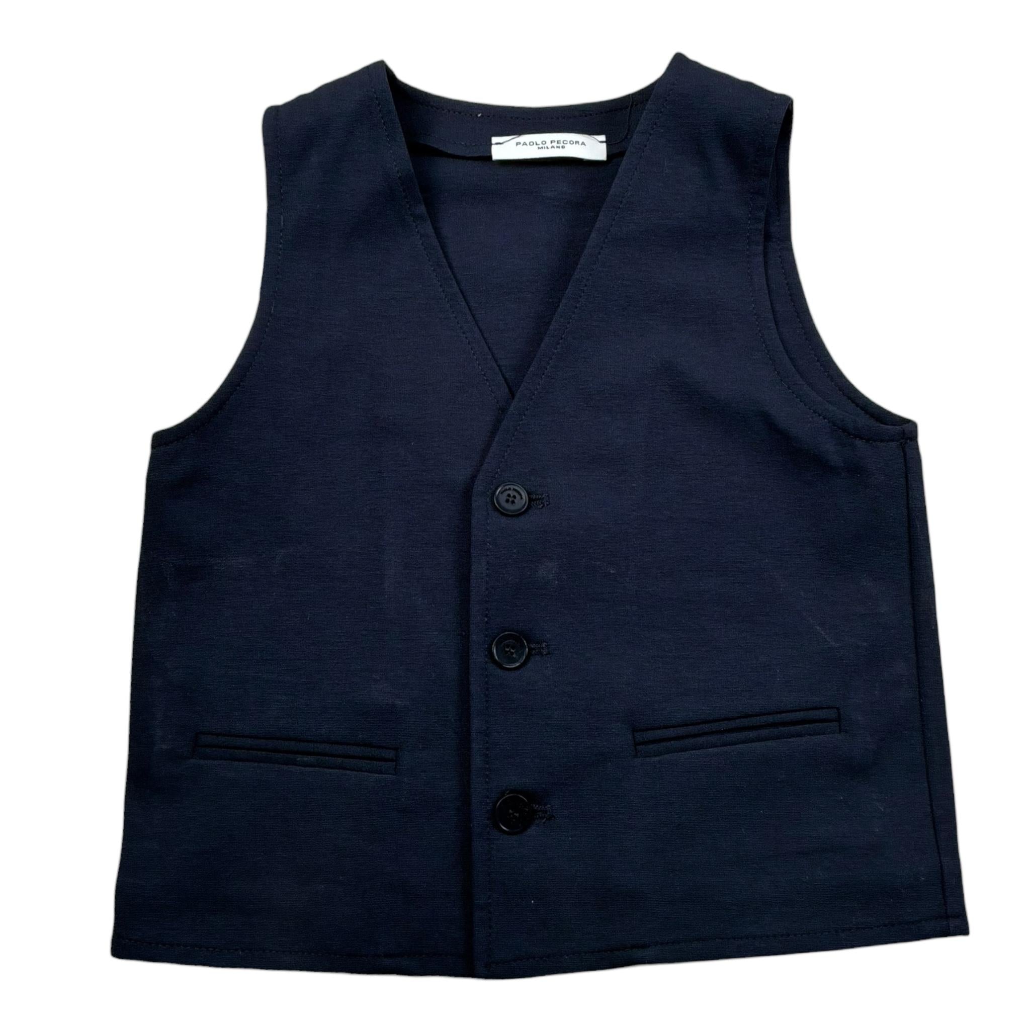 Paolo Pecora Gilet Tinta Unita per Bambino PP3883J BLU PAOLO PECORA 
