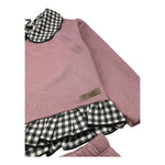 CALAMARO completo 2pz felpa-pantalone tinta unita con stampa Rosa per Neonata 11048 ROSA CALAMARO 