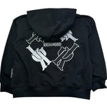 John Richmond Felpa con Zip E Cappuccio Tinta Unita per Bambina RGP26057FE NERO JOHN RICHMOND 