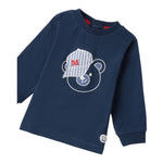 Minibanda Shirt Girocollo Tinta Unita con Stampa per Neonato 3B612 BLU MINIBANDA 