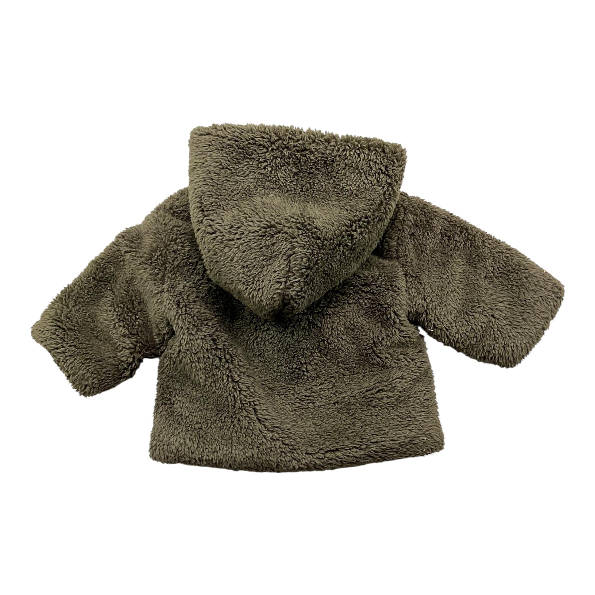 TEDDY E MINOU pelliccia modello teddy tinta unita con cappuccio Verde per Neonato I23CN014PE019 VERDE TEDDY E MINOU 