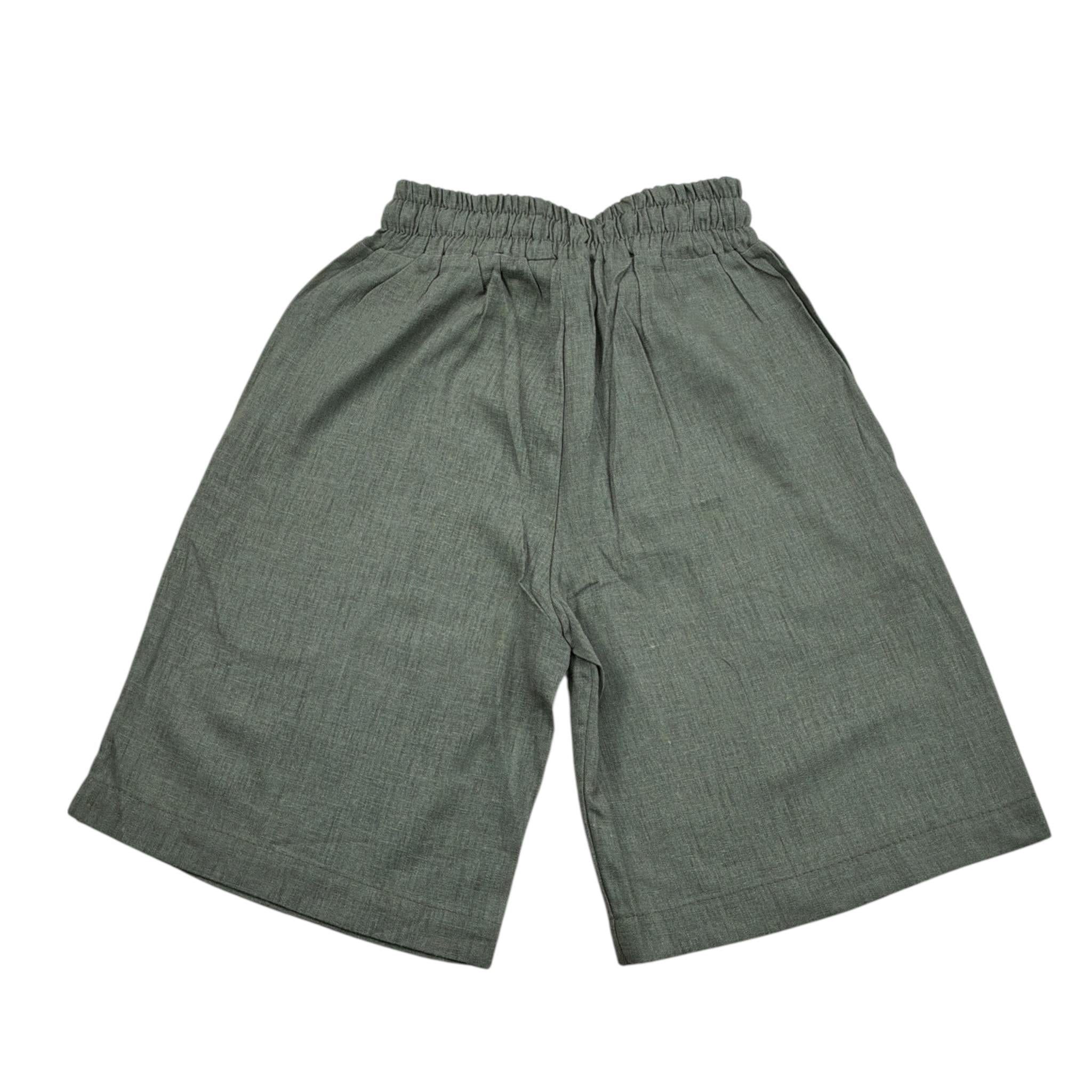 Numbers Bermuda tinta unita con Elastico In Vita Verde per Bambino RS230 VERDE NUMBERS 