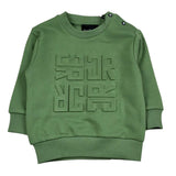 John Richmond Felpa Chiusa Girocollo Tinta Unita con Logo per Neonato RIP26014FE VERDE JOHN RICHMOND 