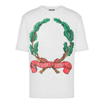 MOSCHINO t-shirt girocollo tinta unita con stampa Bianco per Bambino HAM06H BIANCO MOSCHINO 