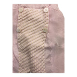 Marlu' Completo 2 Pezzi Camicia-Pagliaccetto Bianco/Rosa Per Neonata
