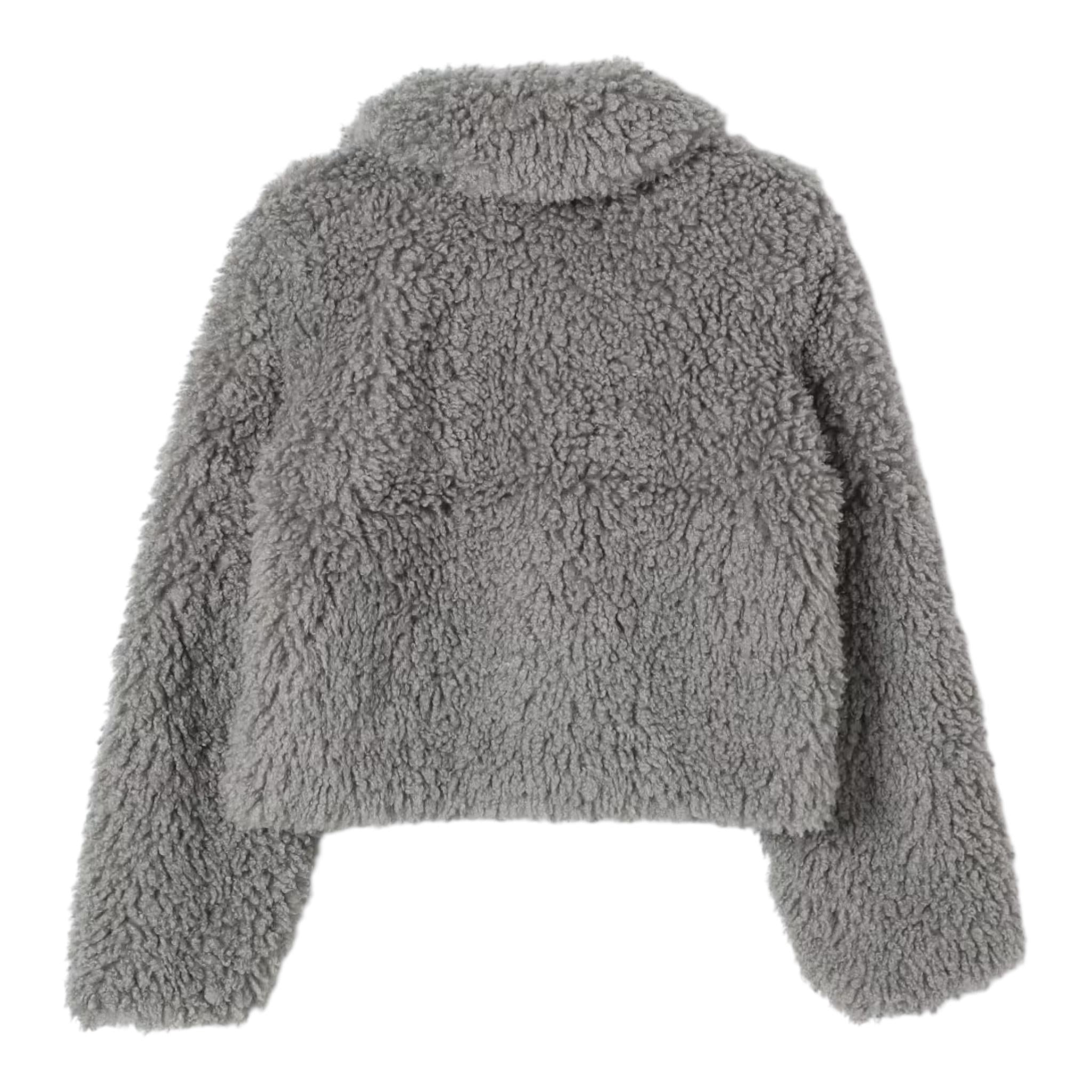 STELLA McCARTNEY pelliccia tinta unita con zip Grigio per Bambina TV2A87 GRIGIO STELLA McCARTNEY 