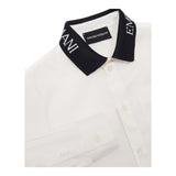 Emporio Armani Camicia Tinta Unita con Colletto In Contrasto per Bambino 6R4CJ5 BIANCO EMPORIO ARMANI 