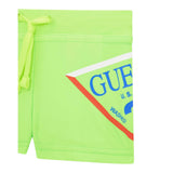Guess Costume Tinta Unita con Logo per Neonato IG4Z00MC052 VERDE FLUO GUESS 
