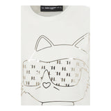 Karl Lagerfeld T-Shirt Girocollo tinta unita con Stampa Panna per Bambina Z30447 PANNA KARL LAGERFELD 