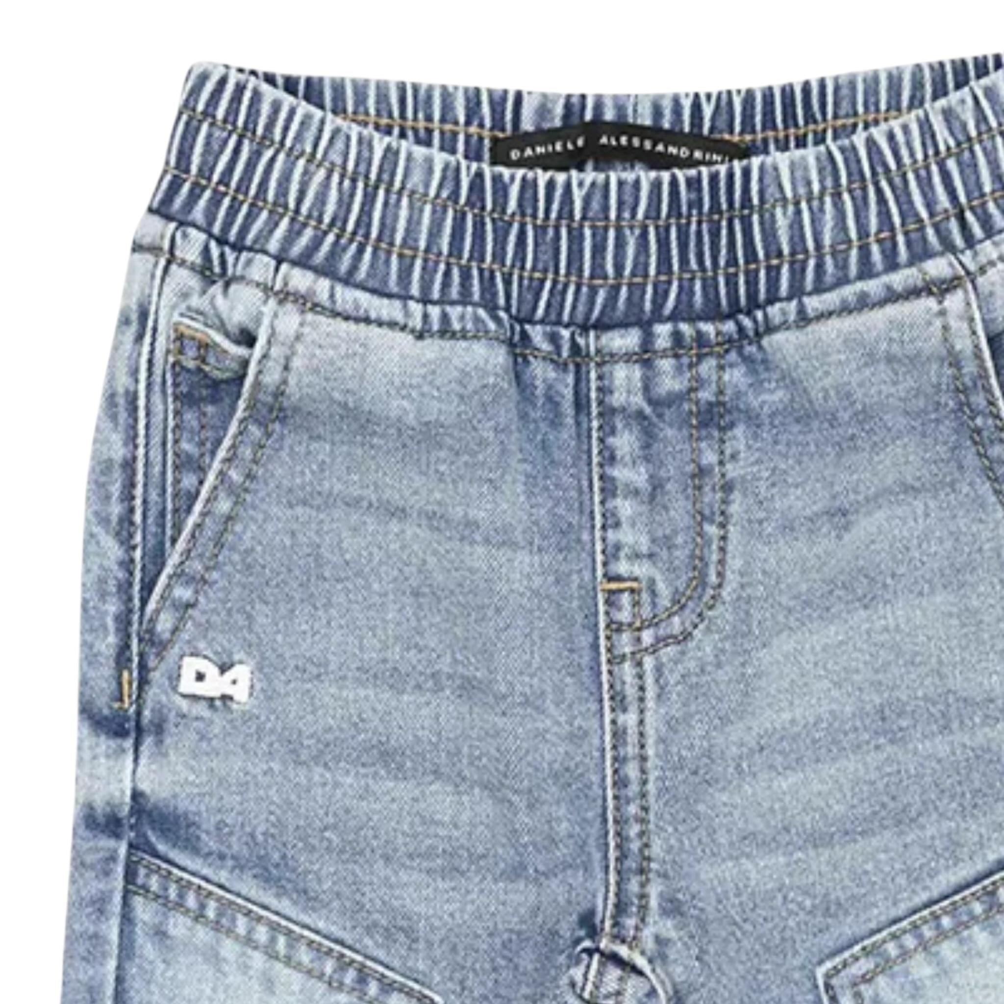 Daniele Alessandrini Jeans Tinta Unita con Elastico In Vita per Neonato 1295PD00171XX AZZURRO DANIELE ALESSANDRINI 