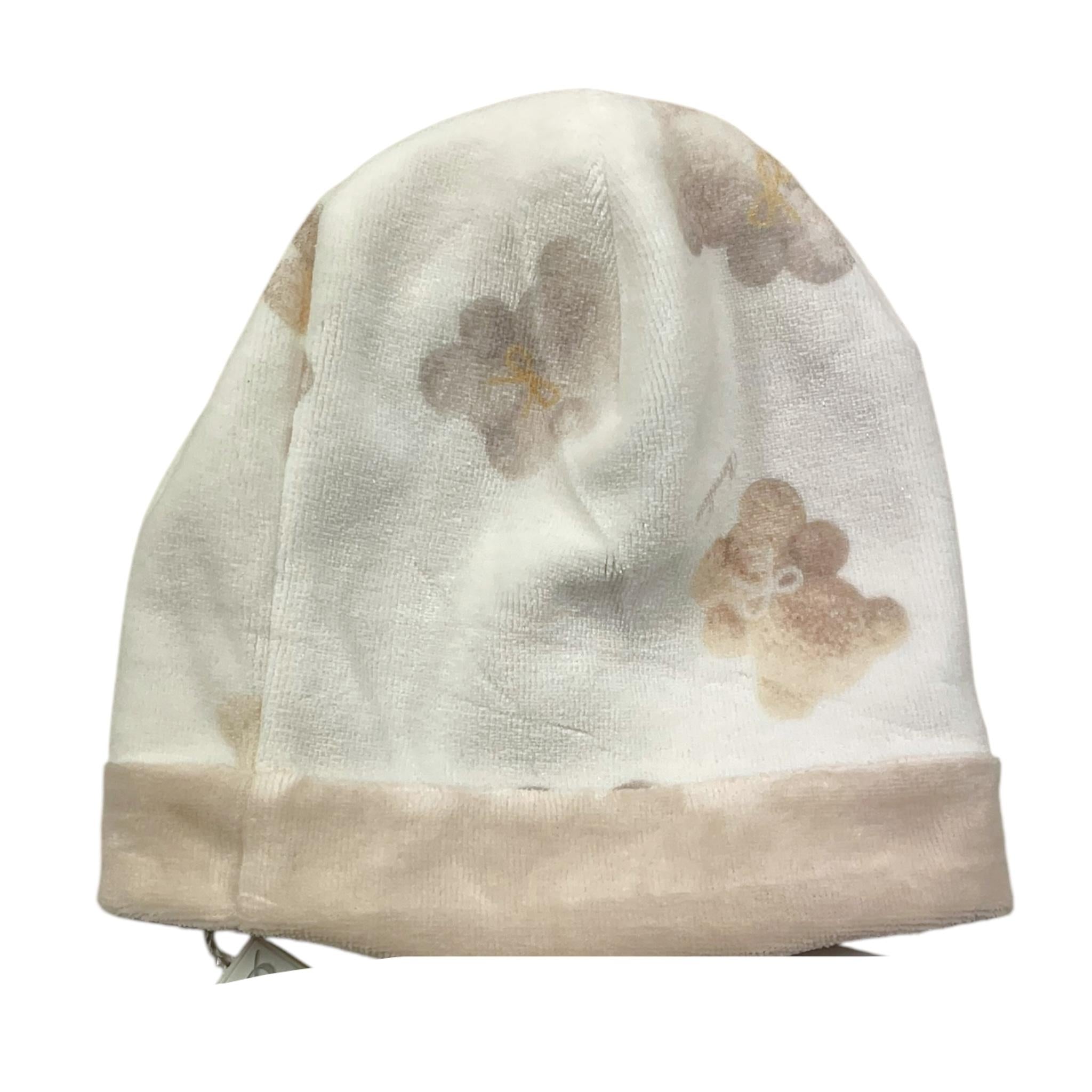 BARCELLINO cappello tinta unita con stampa Bianco per Neonata 115604 BIANCO BARCELLINO 