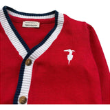 Trussardi Cardigan Tinta Unita Scollo A V per Neonato TIP26007CD ROSSO TRUSSARDI 