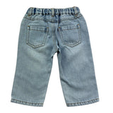 Moschino Jeans Tinta Unita con Elastico In Vita per Neonato MUP05T AZZURRO MOSCHINO 