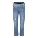 John Richmond Jeans Tinta Unita con Girovita Regolabile per Bambino RBP25182JE AZZURRO JOHN RICHMOND 