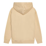 TOMMY HILFIGER felpa chiusa con cappuccio tinta unita con logo Beige per Bambino KB0KB09141 BEIGE TOMMY HILFIGER 