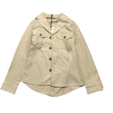 Over-D Einfarbiges Langarmhemd in Beige für Jungen