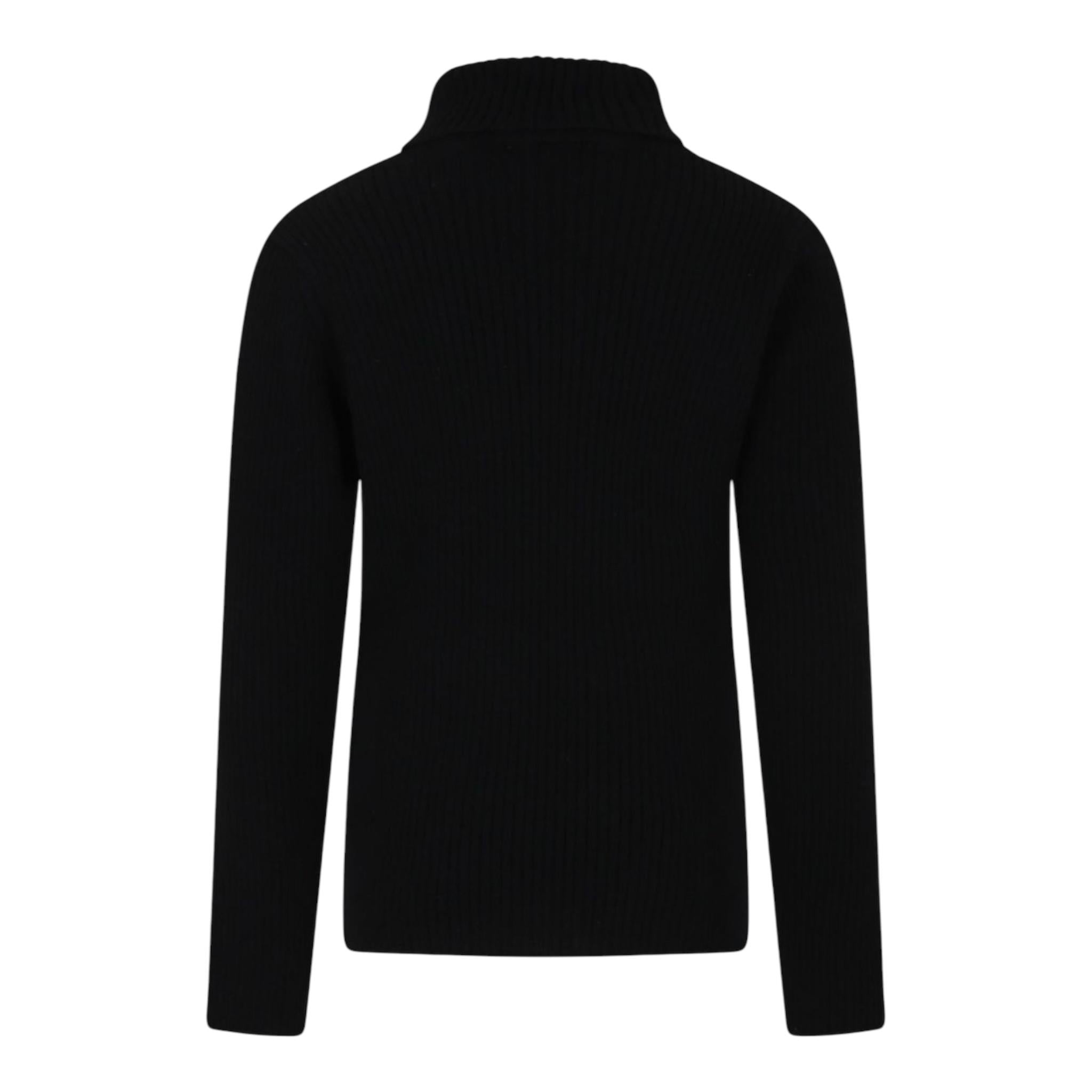 EMILIO PUCCI maglia collo alto tinta unita con stampa logo Nero per Bambina PV9A40 NERO EMILIO PUCCI 