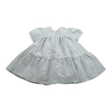 abito tinta unita con fantasia a righe LBG6320 AZZURRO LE BEBE' 