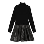 MISS BLUMARINE abito tinta unita con logo Nero per Bambina IF4048E0392 NERO MISS BLUMARINE 