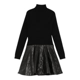 MISS BLUMARINE abito tinta unita con logo Nero per Bambina IF4048E0392 NERO MISS BLUMARINE 