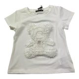 Fun & Fun T-Shirt Girocollo Tinta Unita con Orso per Neonata FCBSO01264N BIANCO FUN & FUN 