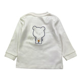 MINI BANDA shirt girocollo tinta unita con stampa Bianco per Neonato 33658 BIANCO MINI BANDA 