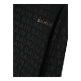 BALMAIN felpa chiusa girocollo tinta unita cn logo Nero per Bambino BT4P90 NERO BALMAIN 