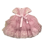 Petit Abito Mezza Manica Cerimoniale In Tulle per Neonata S2015651 ROSA PETIT 