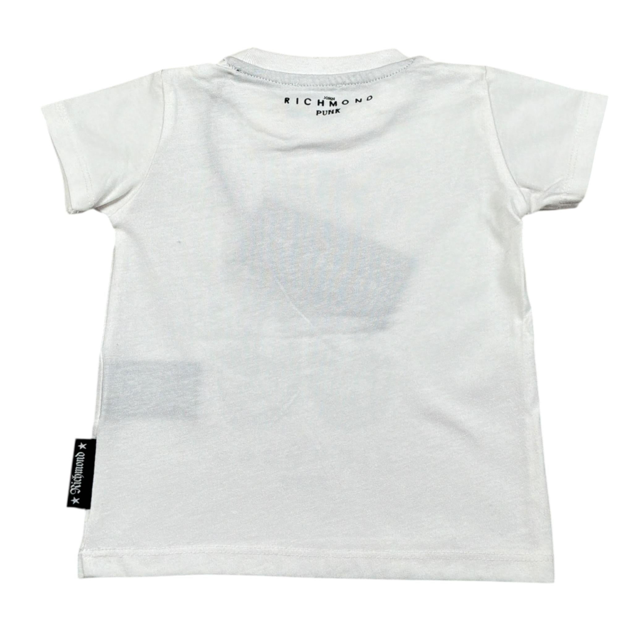 John Richmond T-Shirt tinta unita con Stampa Bianco per Neonato RIP23067CF BIANCO JOHN RICHMOND 