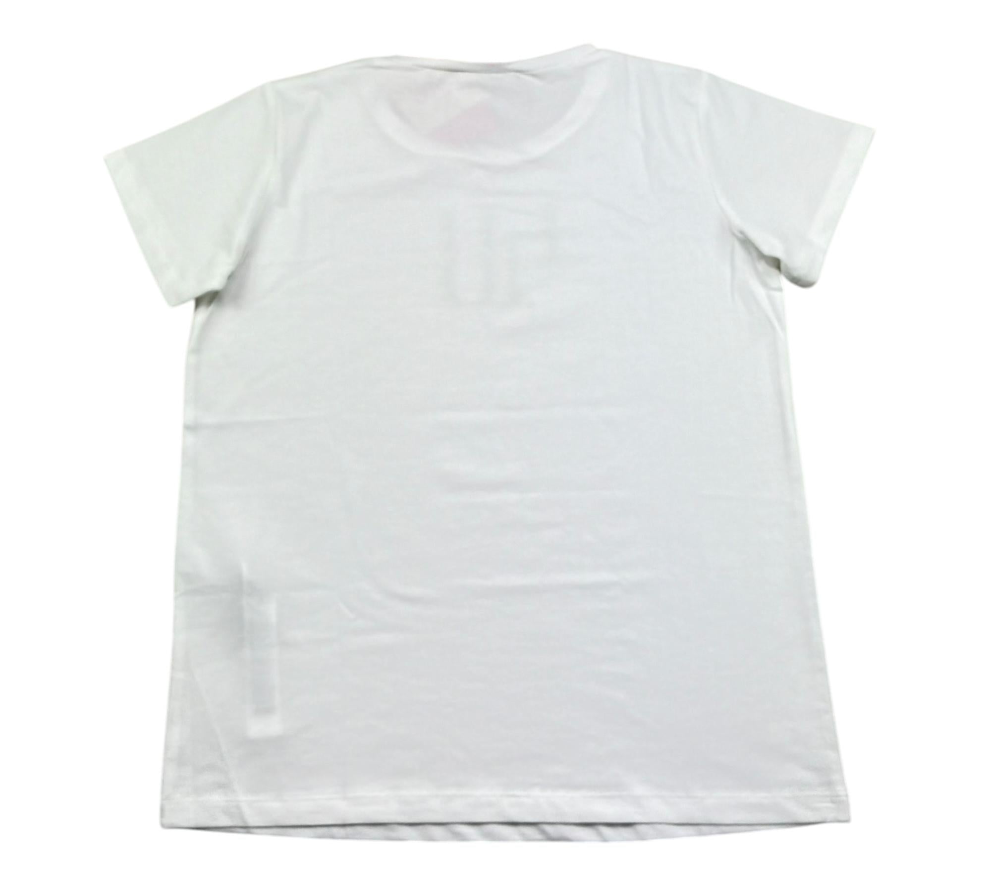 Liu Jo T-Shirt Girocollo Tinta Unita con Logo per Bambina GA5116X BIANCO LIU JO 