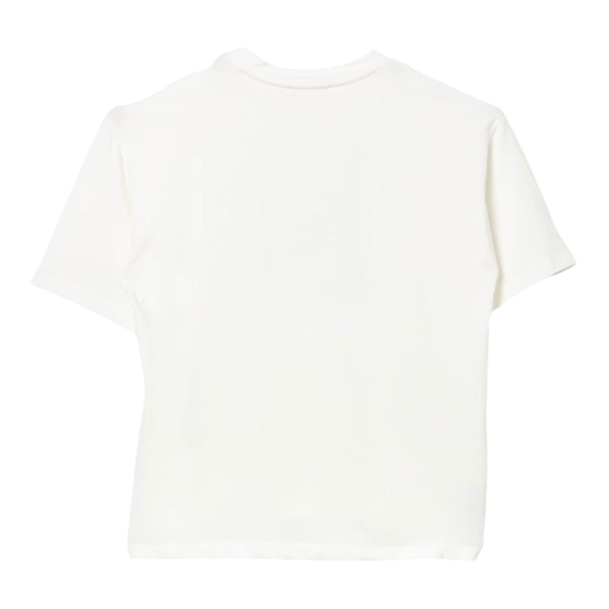 Elisabetta Franchi T-Shirt Girocollo Tinta Unita con Logo per Bambina EFTS217 BIANCO ELISABETTA FRANCHI 