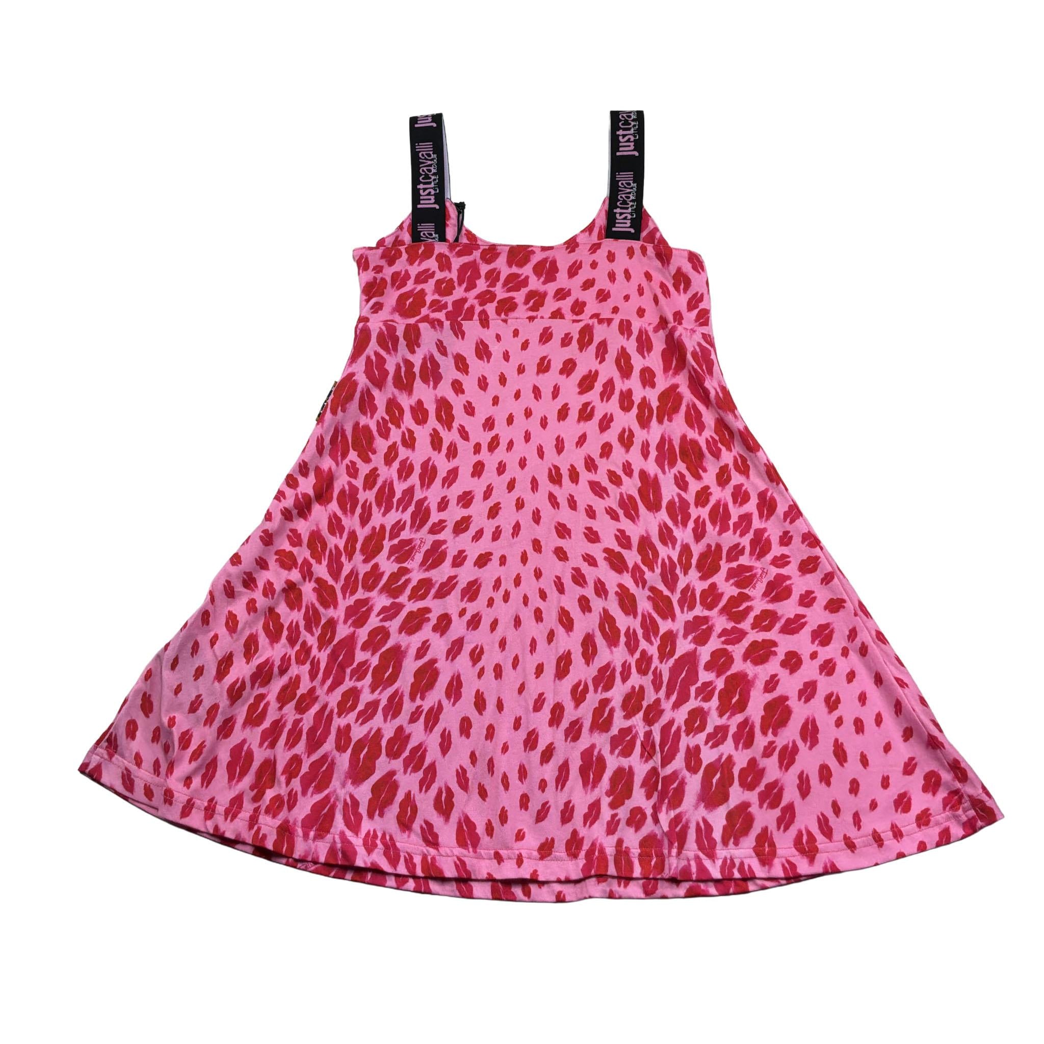 Just Cavalli Abito Tinta Unita con Stampe Baci per Bambina JGP26048VE ROSA JUST CAVALLI 