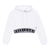 John Richmond Felpa Tinta Unita con Cappuccio E Elastico per Bambina RGP25111FE GRIGIO JOHN RICHMOND 