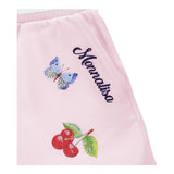 Monnalisa Short Tinta Unita con Stampa E Brillantini per Bambina 19E416 ROSA MONNALISA 