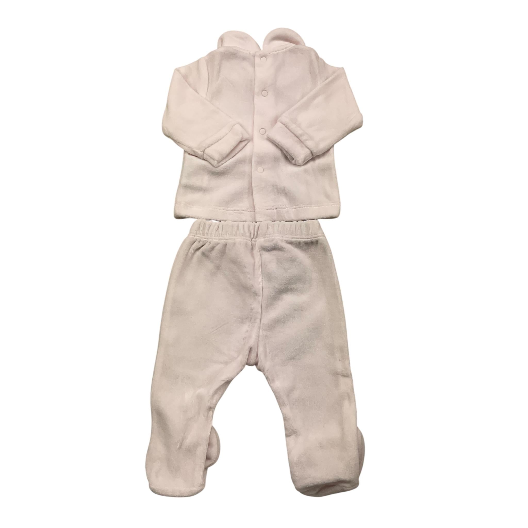 NANAN completo 2 pezzi maglia-ghettina in ciniglia Rosa per Neonata I2201401R ROSA NANAN 