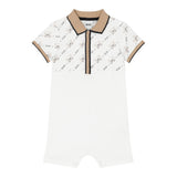 Boss Pagliaccetto Mezza Manica Tinta Unita per Neonato J52206 BIANCO BOSS 