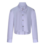 Fun & Fun Camicia Manica Lunga Tinta Unita per Bambina FCJSH01107 BIANCO FUN & FUN 