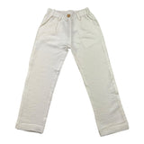 Lalalu' Pantalone Tinta Unita con Elastico In Vita Panna per Bambino