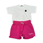 Refrigiwear Completo 2 Pezzi Bicolore T-Shirt-Bermuda per Bambina RG1470W255 BIANCO/ROSA REFRIGIWEAR 