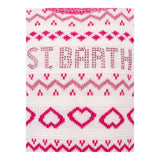 SAINT BARTH maglia girocollo tinta unita con stampa Fuxia per Neonata PRC00050 FUXIA SAINT BARTH 
