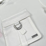 Liu Jo T-Shirt Girocollo tinta unita con Taschino Modello Crop Bianco per Bambina GA5016XXX BIANCO LIU JO 