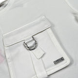Liu Jo T-Shirt Girocollo tinta unita con Taschino Modello Crop Bianco per Bambina GA5016XXX BIANCO LIU JO 