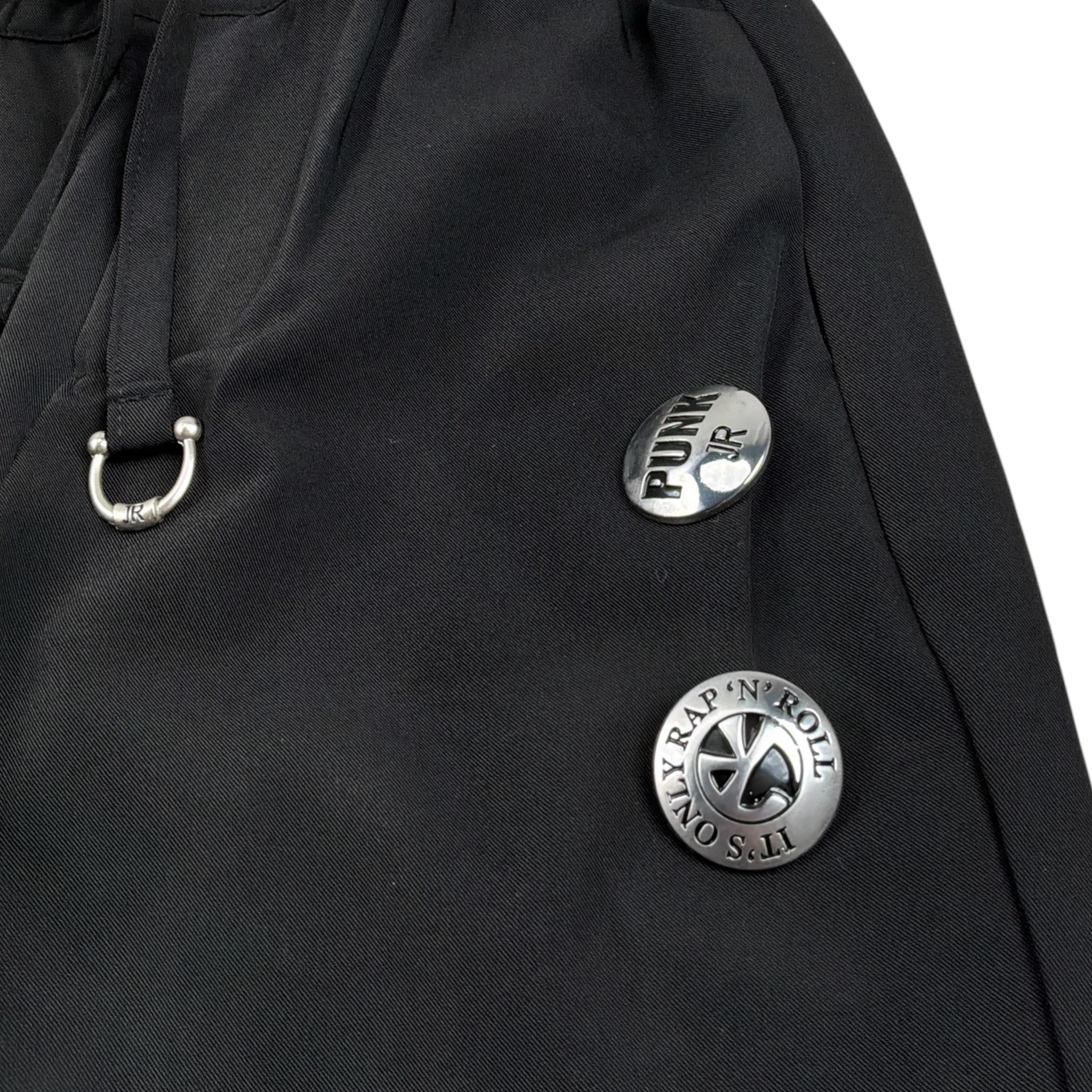 John Richmond Pantalone tinta unita con Elastico In Vita Nero per Bambino RGP23039PA NERO JOHN RICHMOND 