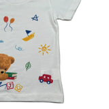 J.O. Milano T-Shirt Girocollo Tinta Unita con Stampe per Neonato 576D1 PANNA J.O. MILANO 