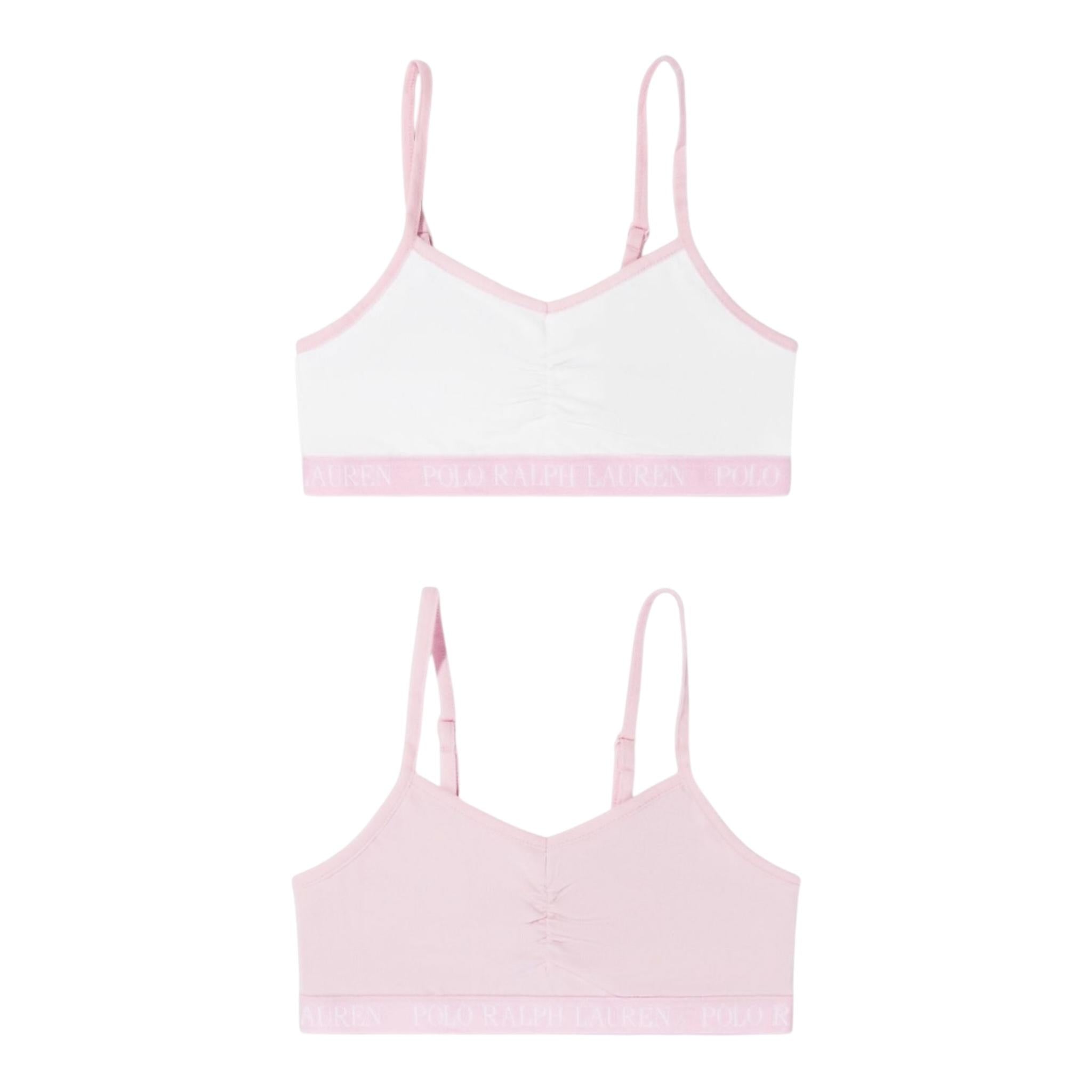 Ralph Lauren Set 2 Top Bicolore per Bambina 4P5017 BIANCO/ROSA RALPH LAUREN 