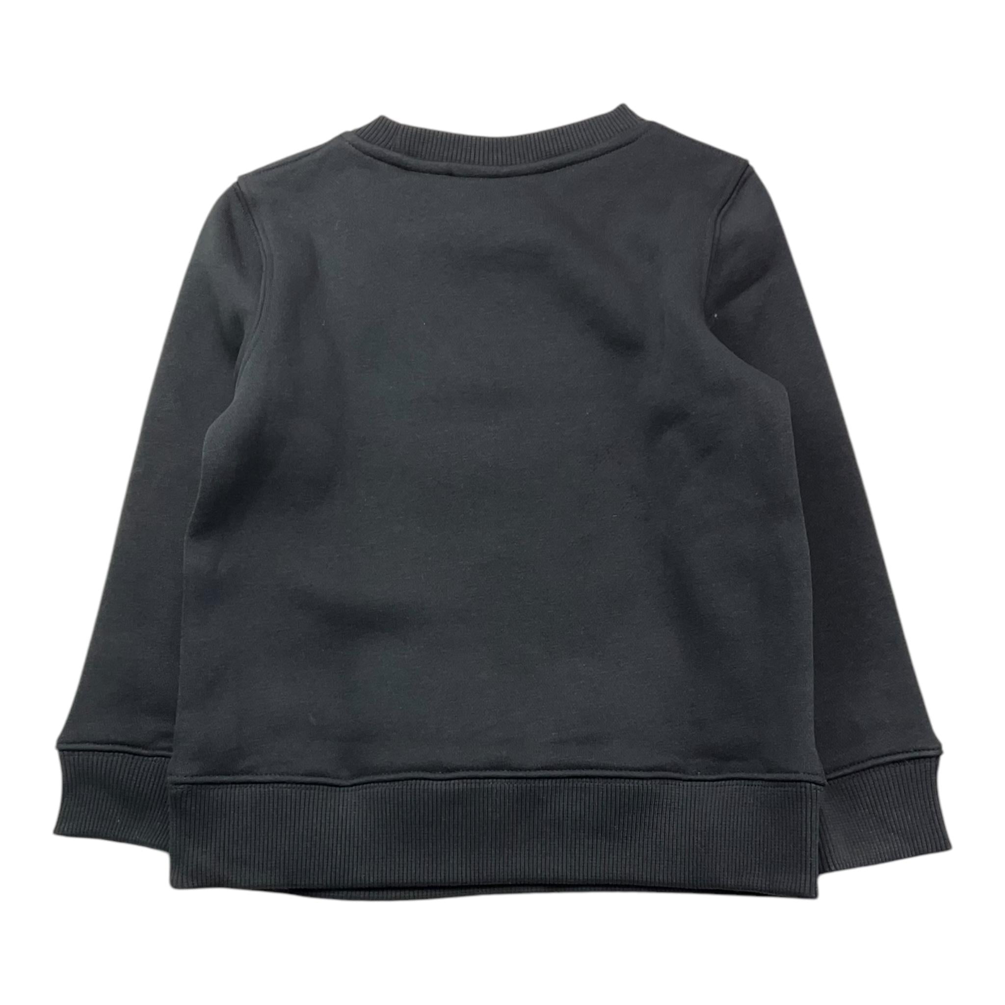 CALVIN KLEIN felpa tinta unita girocollo con stampa Nero per Bambino B02337K NERO CALVIN KLEIN 
