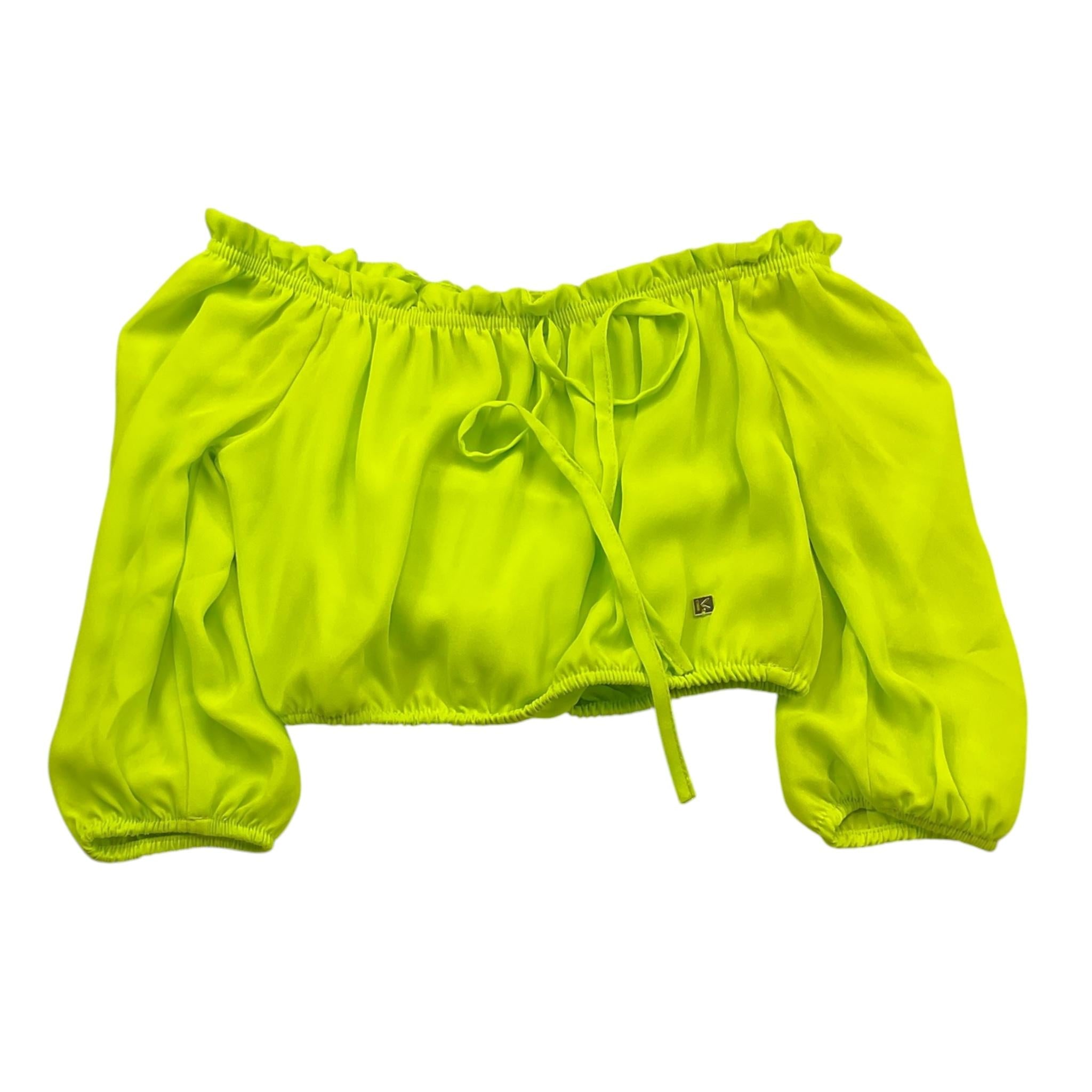 Kocca Top Tinta Unita con Scollo A Barca per Bambina P23JBL9481 VERDE Kocca 